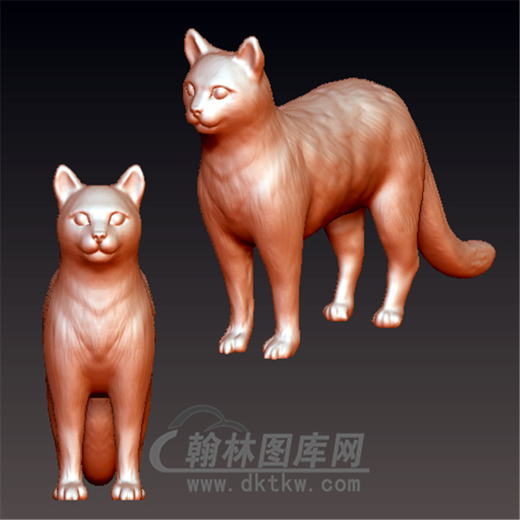 猫立体圆雕图(YDW-020)展示