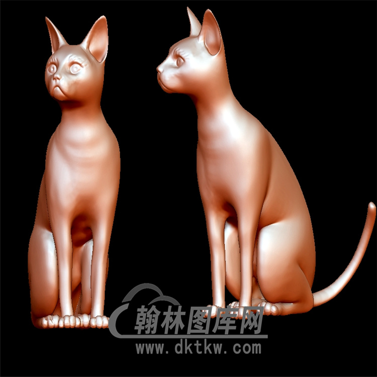 猫立体圆雕图(YDW-024)展示