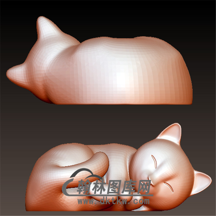 猫立体圆雕图(YDW-029)展示
