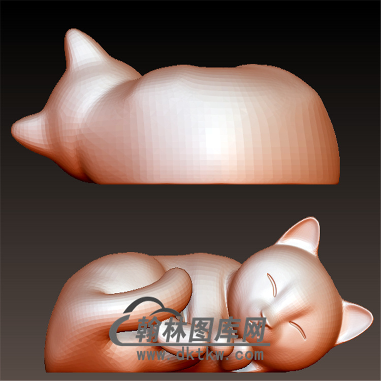 猫立体圆雕图(YDW-029)展示