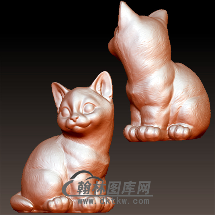 猫立体圆雕图(YDW-033)展示