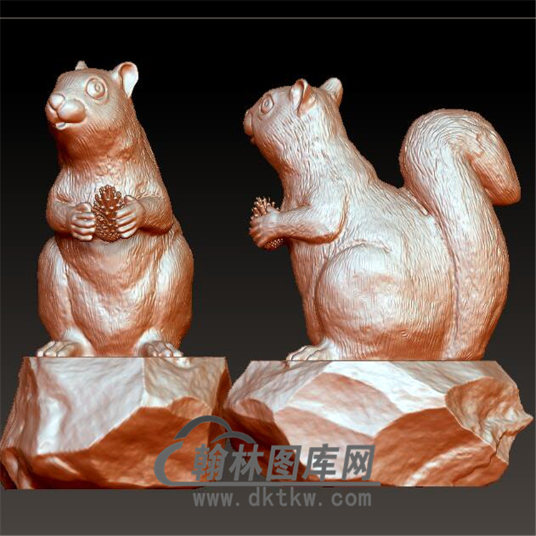 松鼠立体圆雕图(YDW-064)展示