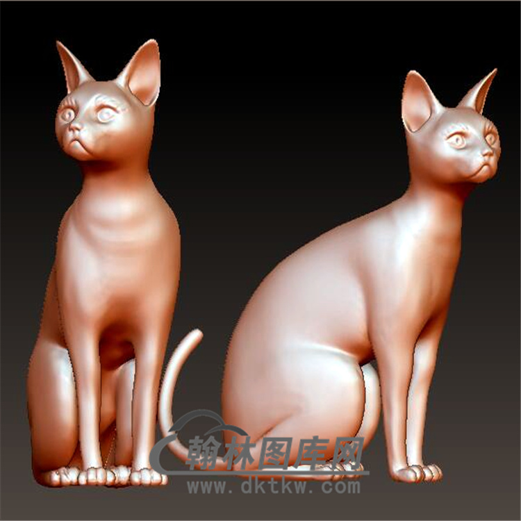 猫立体圆雕图(YDW-070)展示