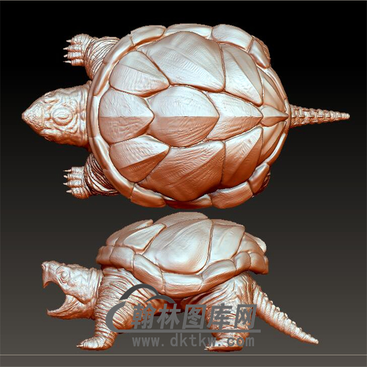 黄金鳄龟立体圆雕图(YDW-074)展示