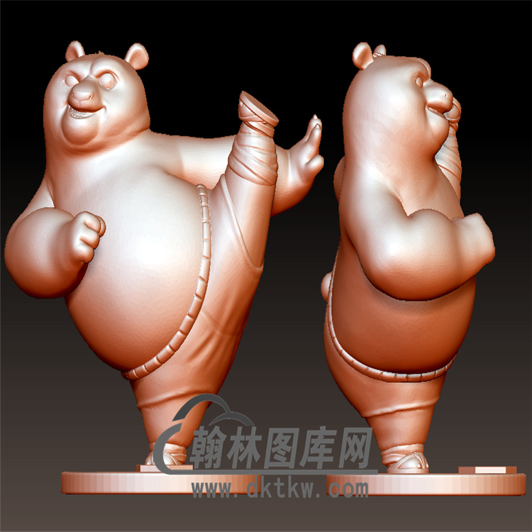 功夫熊猫立体圆雕图(YDW-081)展示