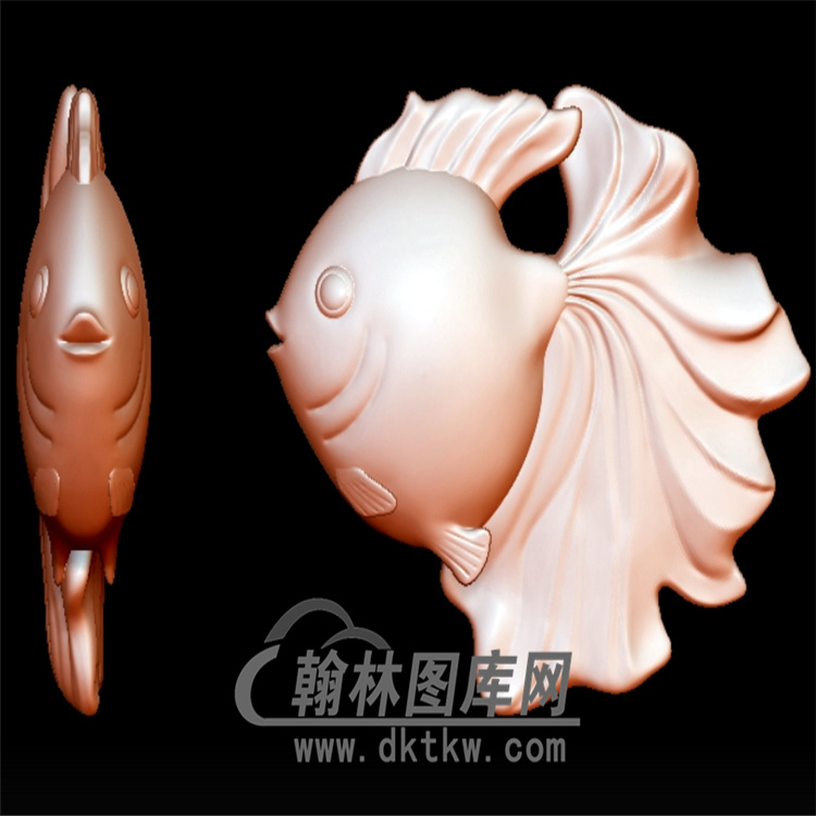 金鱼立体圆雕图(YDW-085)展示