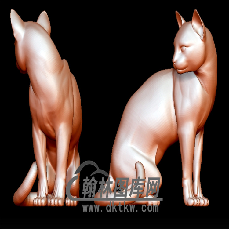 猫立体圆雕图(YDW-087)展示