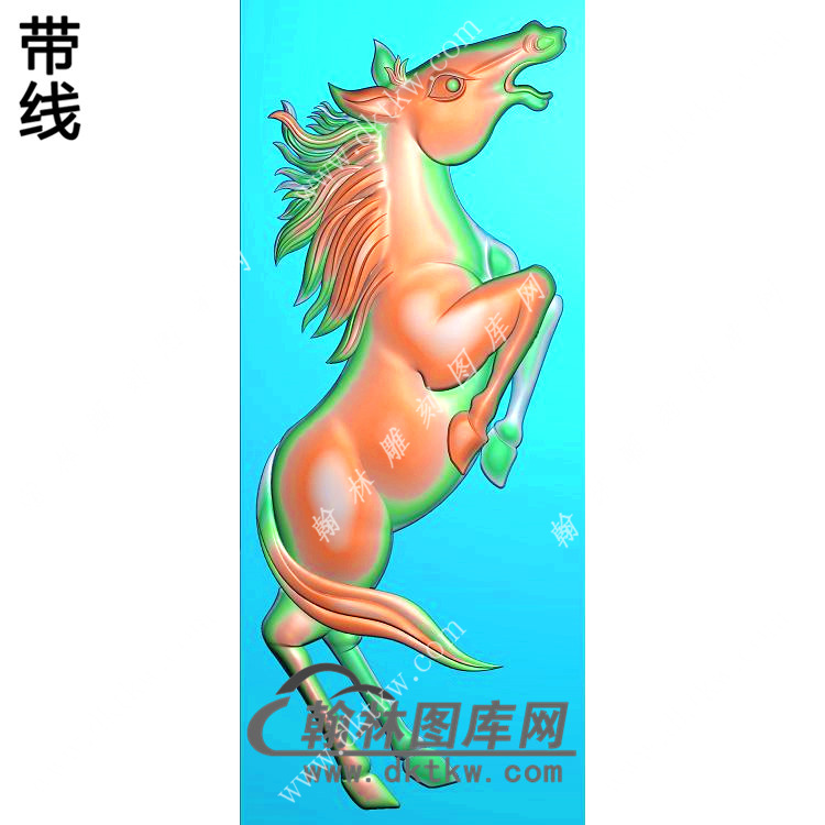 马牌挂件带线精雕图（GM-162)展示