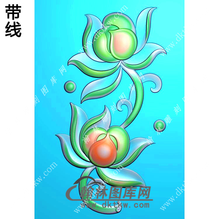 荷花牌挂件精雕图（HLN-099)展示