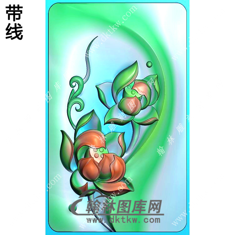 莲花46牌挂件带线精雕图（HLN-101)展示