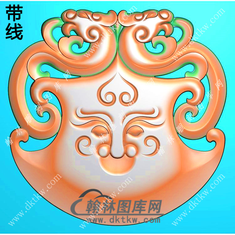 府上有龙挂件带线精雕图（GLF-221)展示