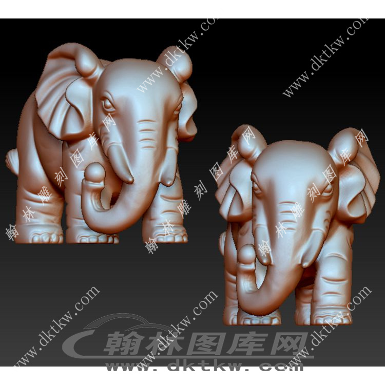 大象雕塑立体圆雕图（YDS-016）展示