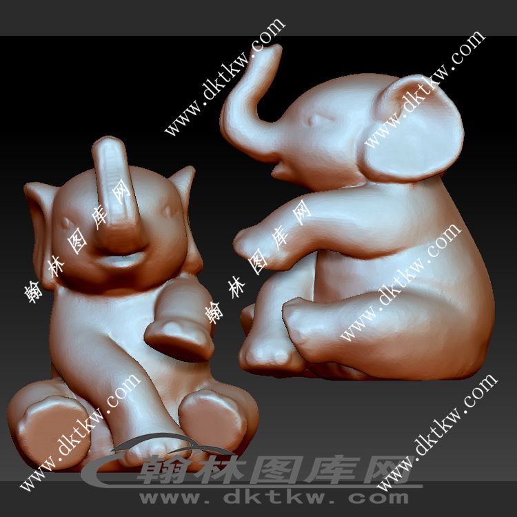 小象立体圆雕图（SKT-506）展示