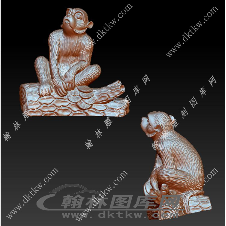 猴立体圆雕图（YDS-041）展示