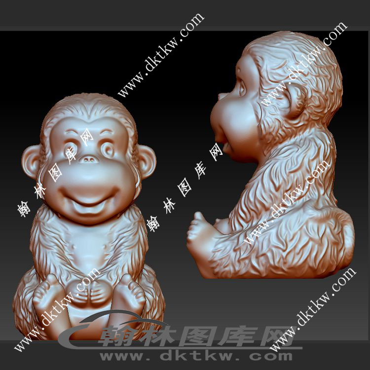 猴子立体圆雕图（SKT-964）展示