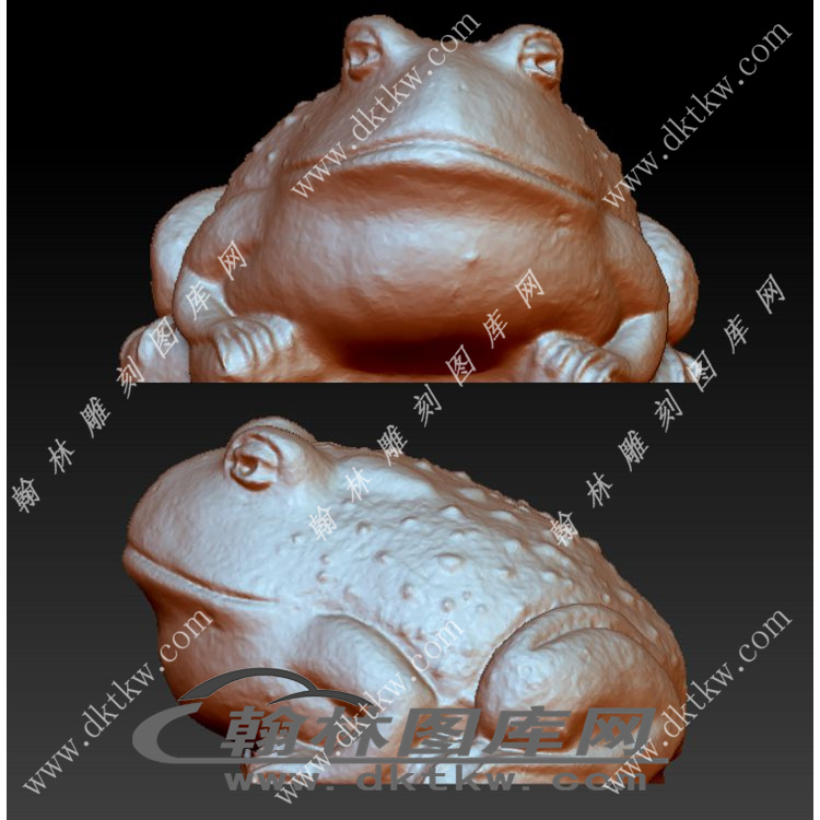 青蛙把件立体圆雕图（YDS-029）展示