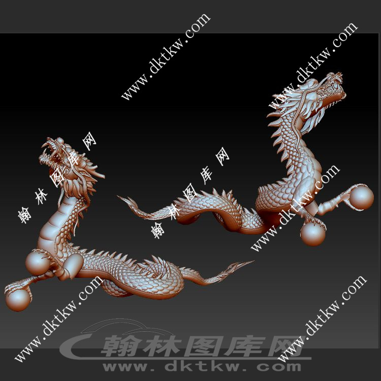 中国龙飞龙立体圆雕图（SKT-140）展示