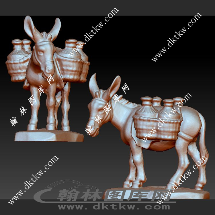 骡子立体圆雕图（SKT-1027）展示