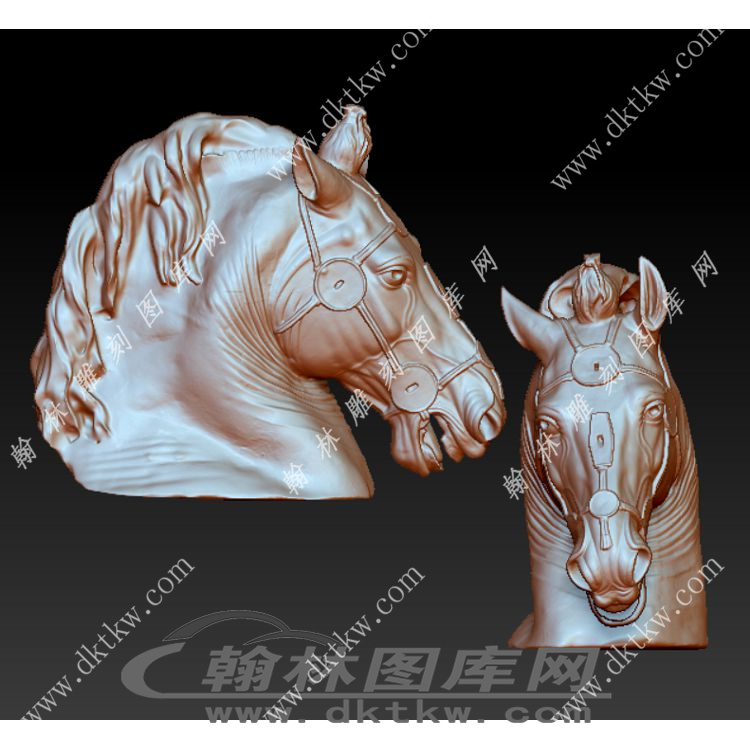 马头立体圆雕图（YDS-072）展示
