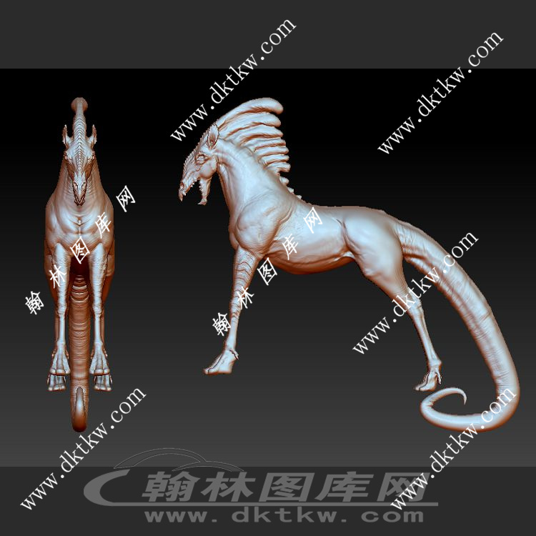 幽灵马立体圆雕图（SKT-655）展示