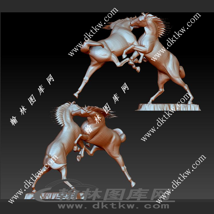 战斗马立体圆雕图（SKT-866）展示
