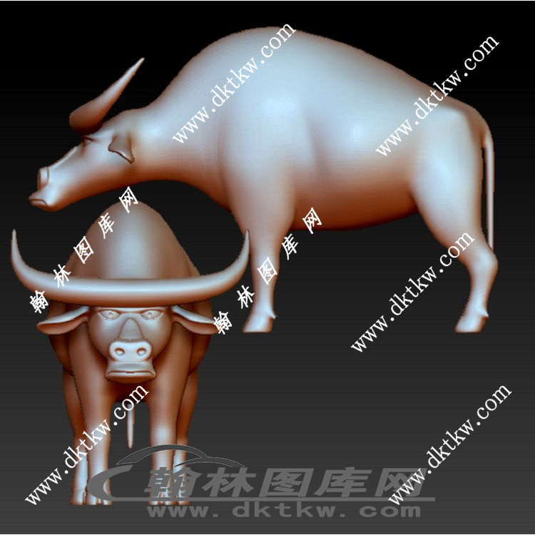 公牛立体圆雕图（RNG-099）展示