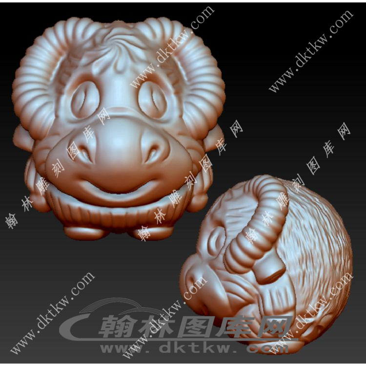 卡通牛牛立体圆雕图（YDS-086）展示