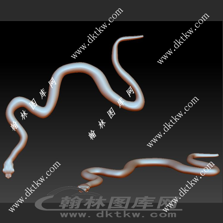 弯曲的蛇立体圆雕图（SKT-835）展示