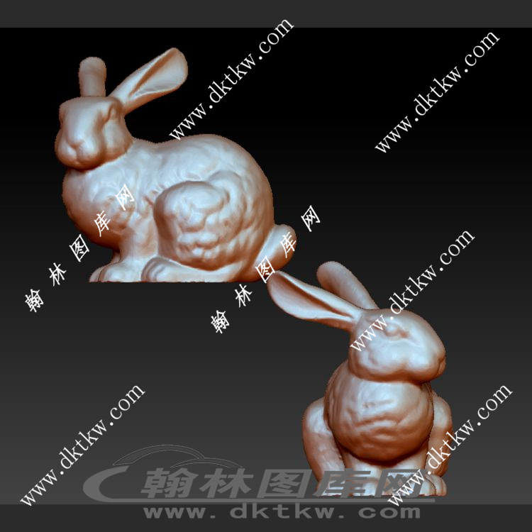 斯坦福的兔子立体圆雕图（SKT-451）展示