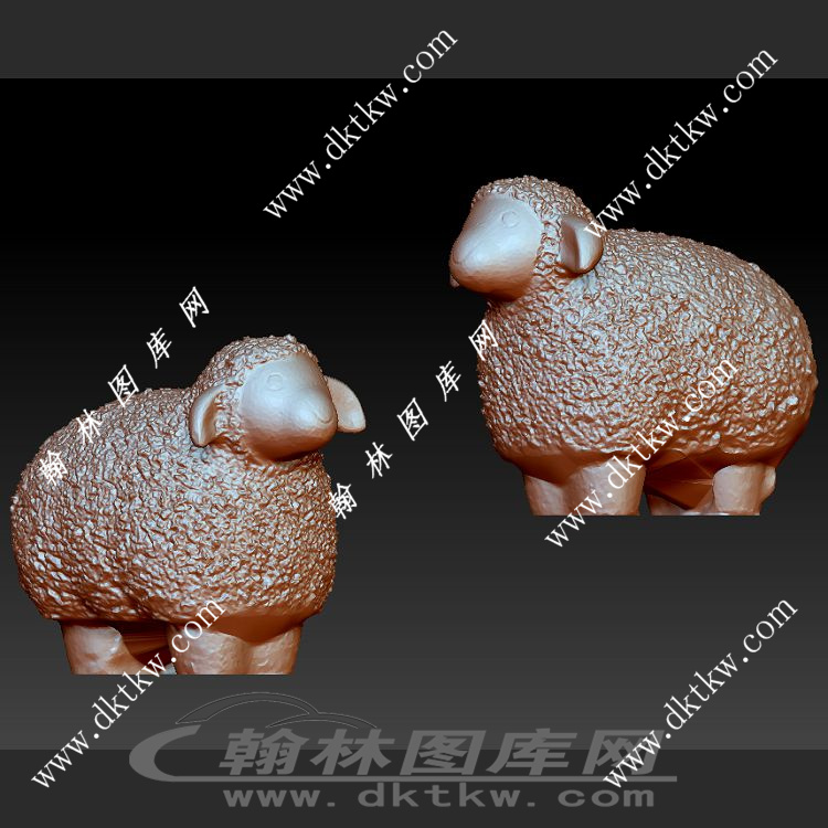 小绵羊立体圆雕图（SKT-855）展示
