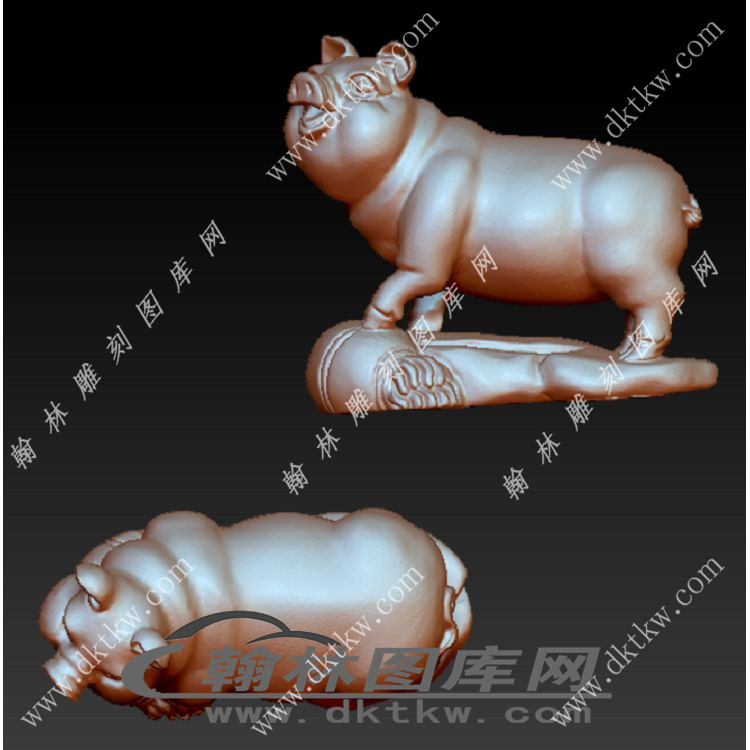 猪立体圆雕图（YDS-168）展示