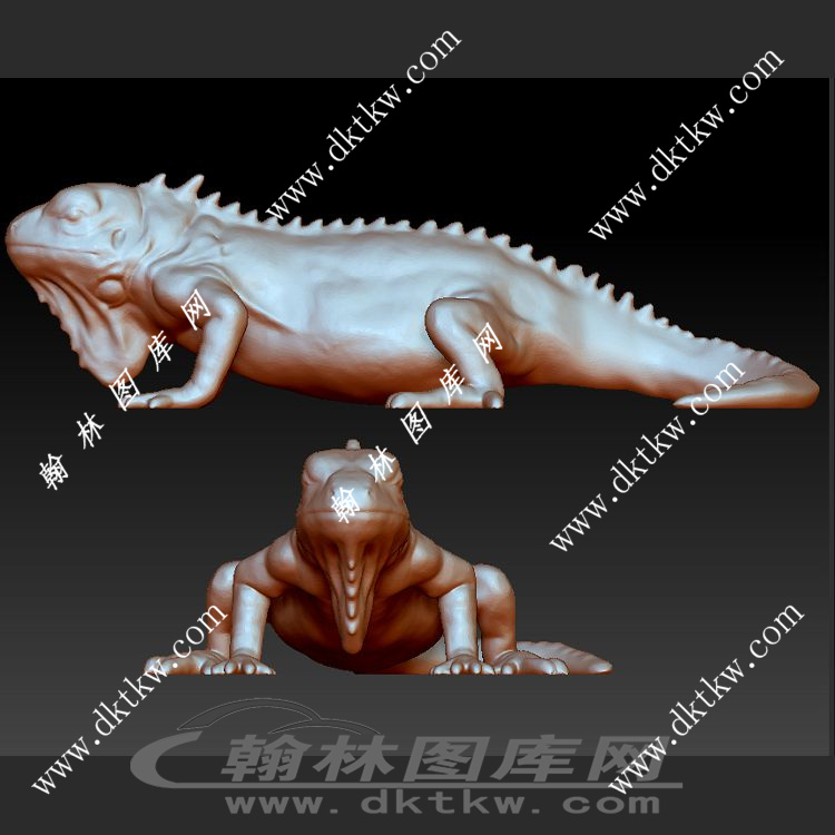 变色龙,蜴蜥立体圆雕图（SKT-914）展示