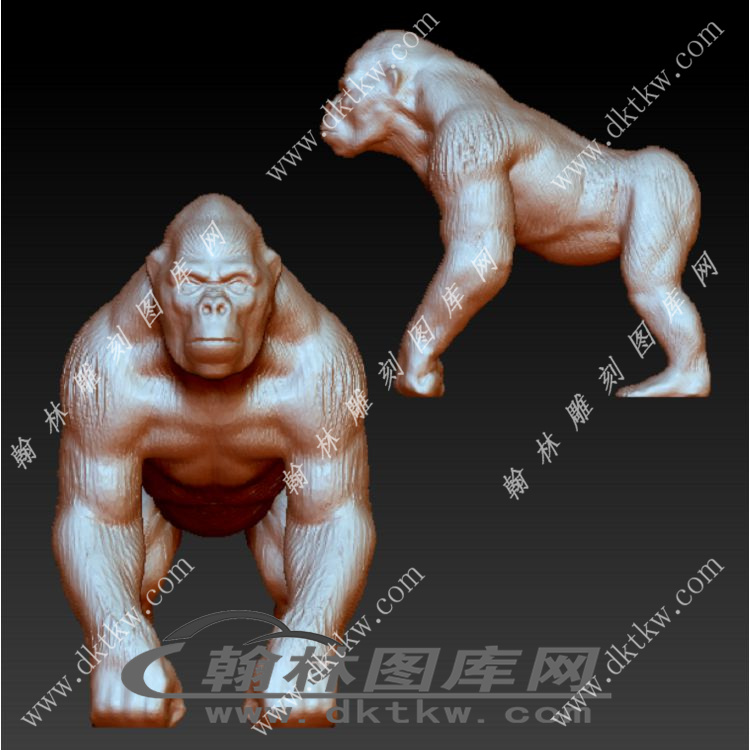 大猩猩立体圆雕图（YDS-176）展示
