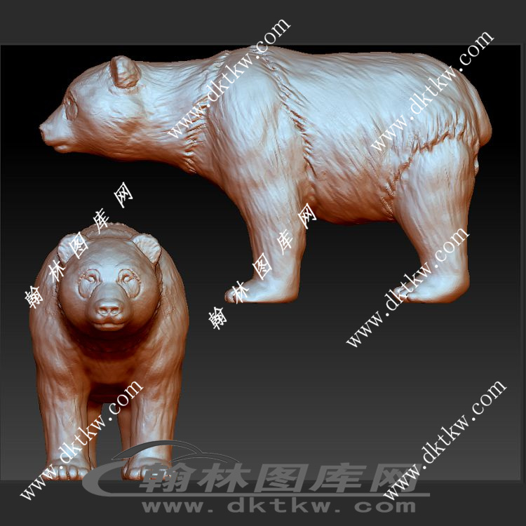 大熊猫立体圆雕图（SKT-683）展示