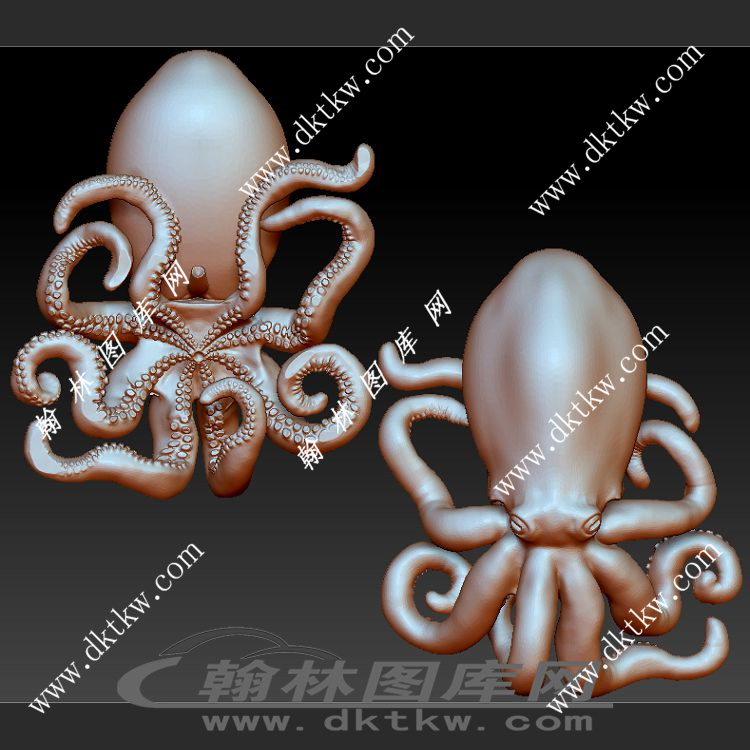 大章鱼立体圆雕图（SKT-684）展示