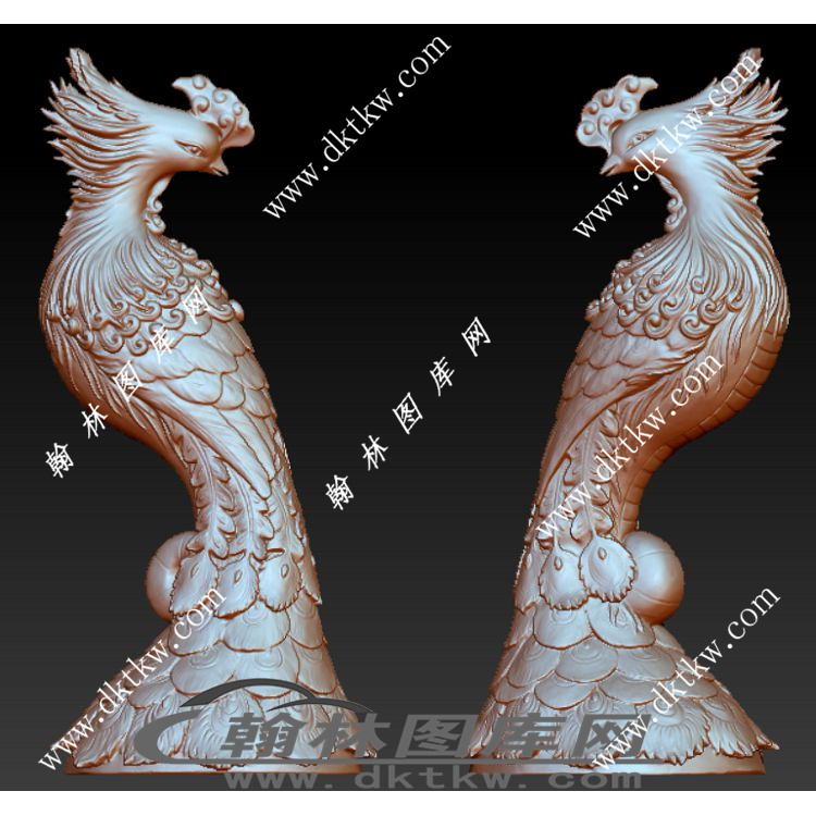 凤凰立体圆雕图（RNG-123）展示