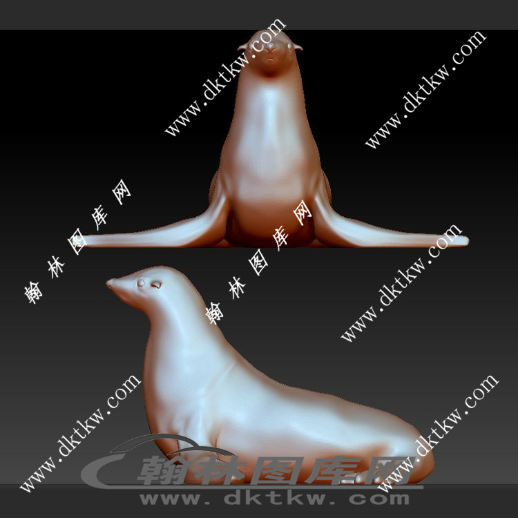 海豹立体圆雕图（SKT-713）展示