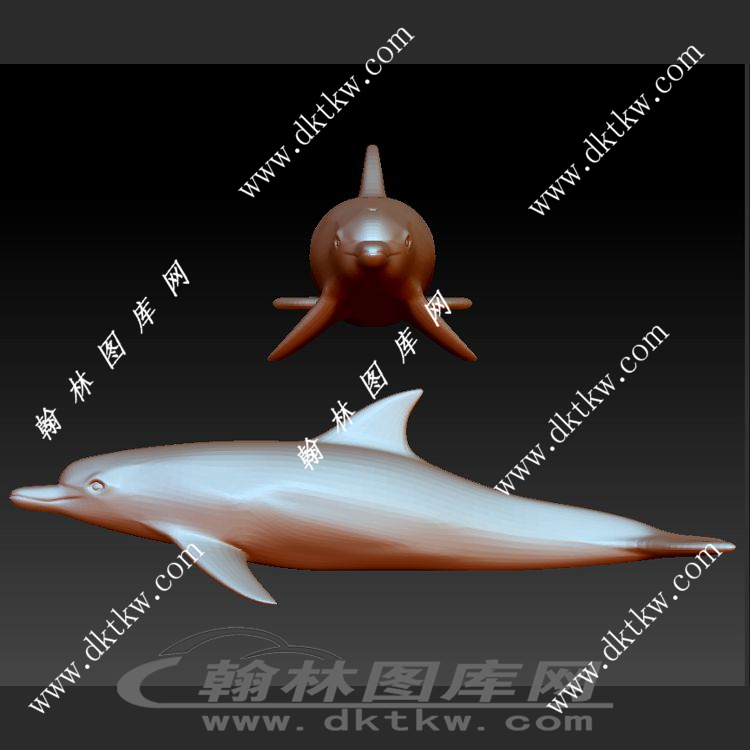 海豚立体圆雕图（SKT-714）展示