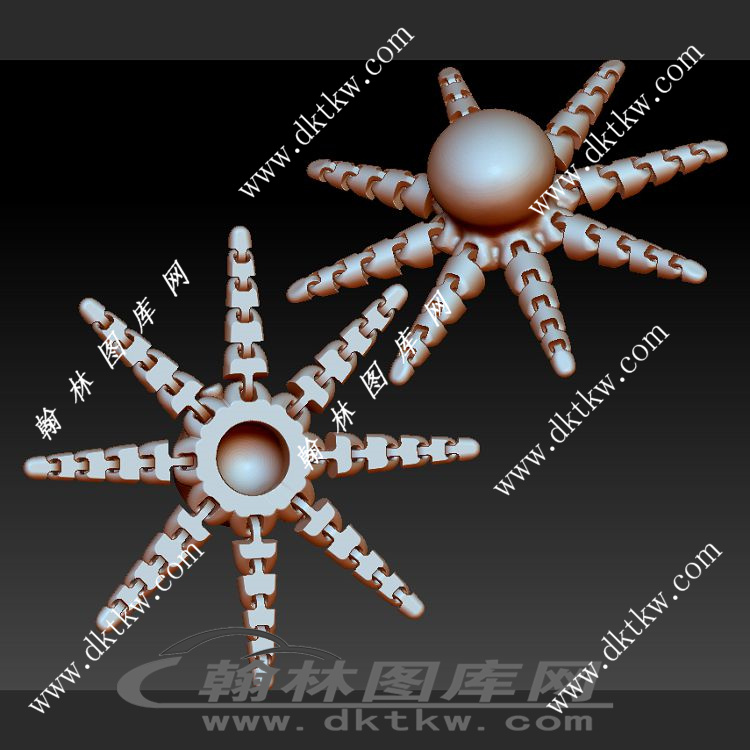 可爱的小章鱼立体圆雕图（SKT-129）展示