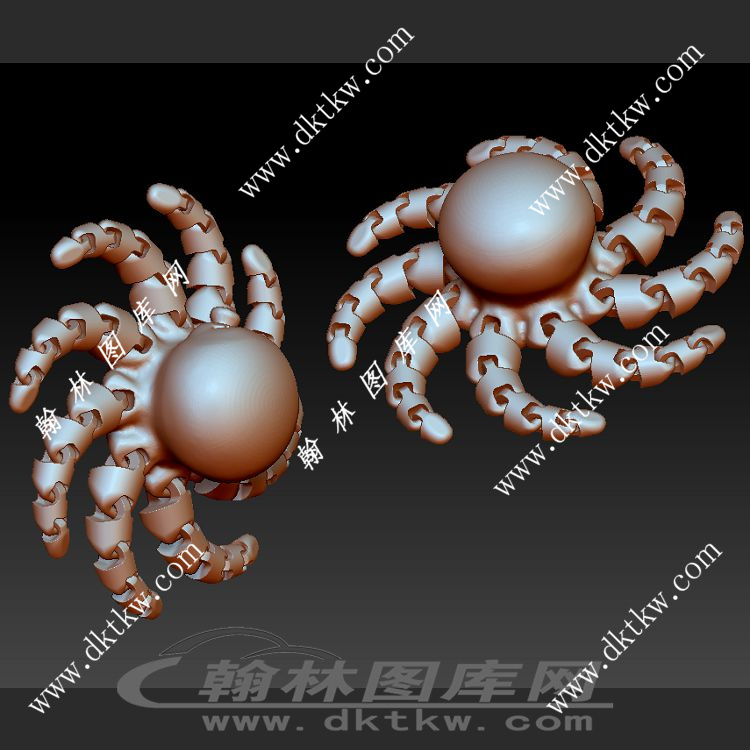 可爱的小章鱼立体圆雕图（SKT-130）展示