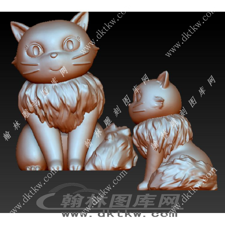 猫摆件立体圆雕图（YDS-183）展示