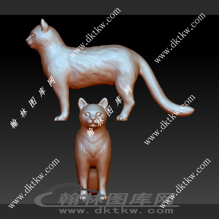 猫猫立体圆雕图（SKT-392）展示