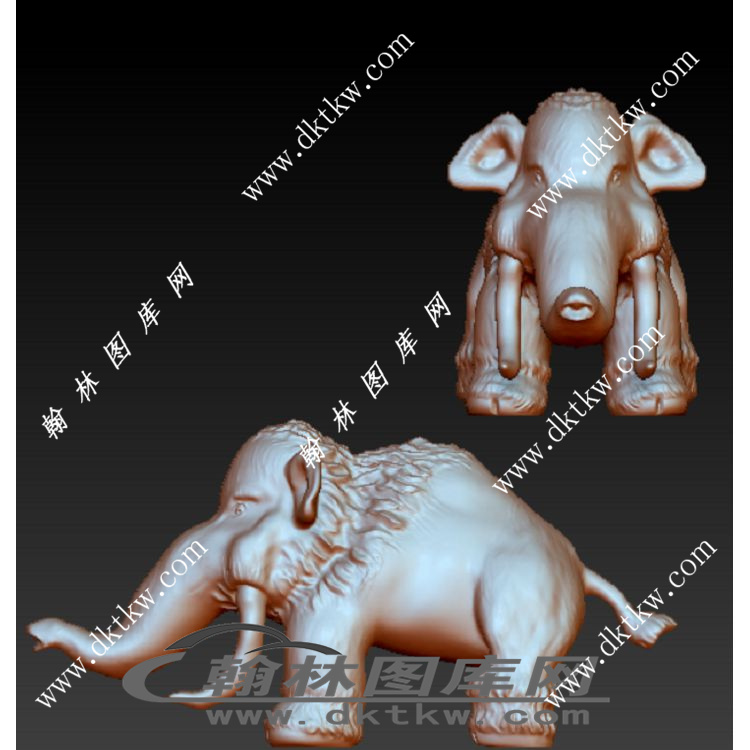 猛犸象立体圆雕图（RNG-155）展示
