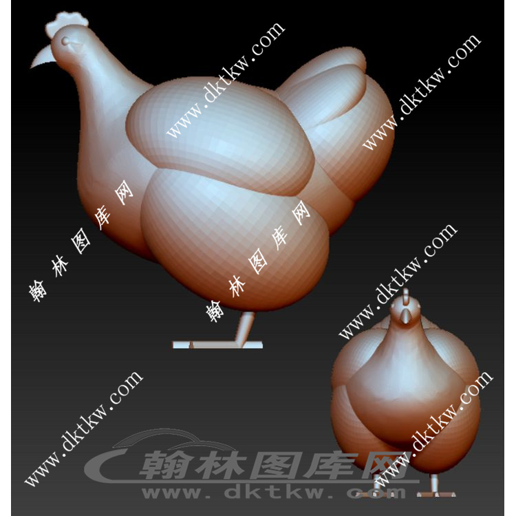 母鸡立体圆雕图（RNG-157）展示