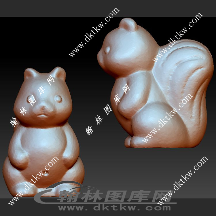 胖松鼠立体圆雕图（SKT-792）展示