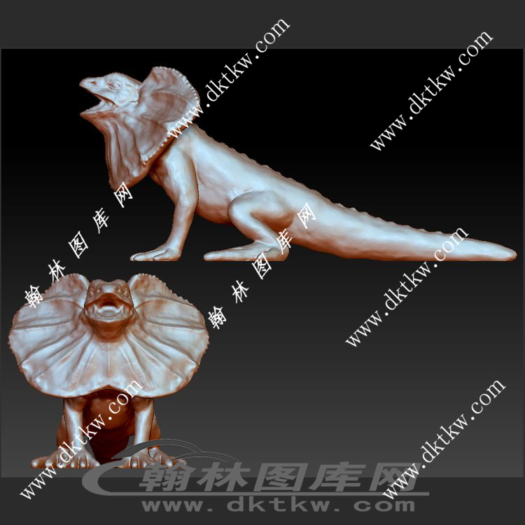 伞蜥立体圆雕图（SKT-806）展示