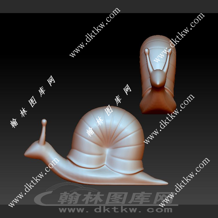 蜗牛立体圆雕图（DWG-253）展示