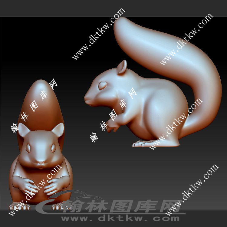 小松鼠立体圆雕图（SKT-856）展示
