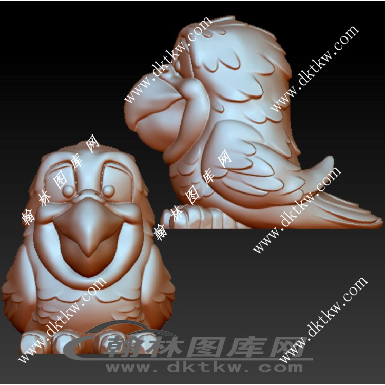 鹦鹉立体圆雕图（RNG-170）展示