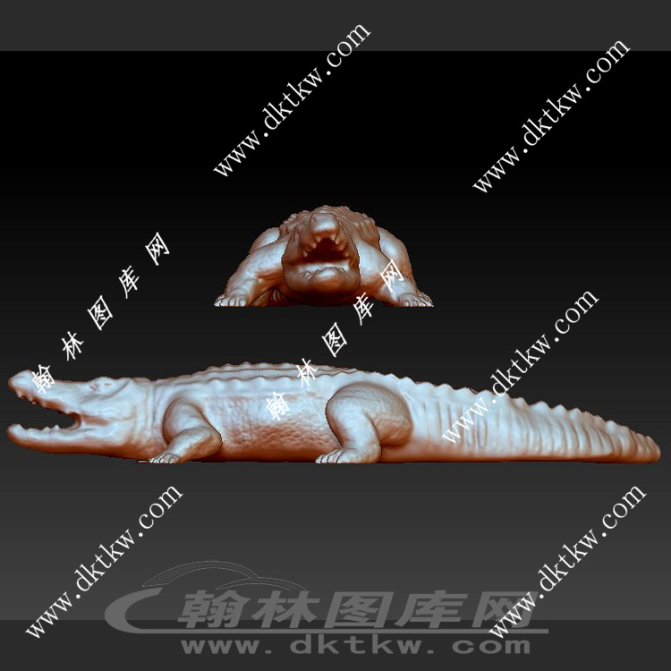 鳄鱼 立体圆雕图（SKT-327）展示